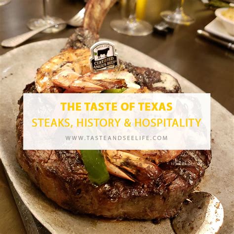 A taste of texas - Taste Of Texas combines theater, history, an expansive custom framing budget, and taking a photo mid-roller coaster drop into a dinner experience. If you enjoy theme parties or …